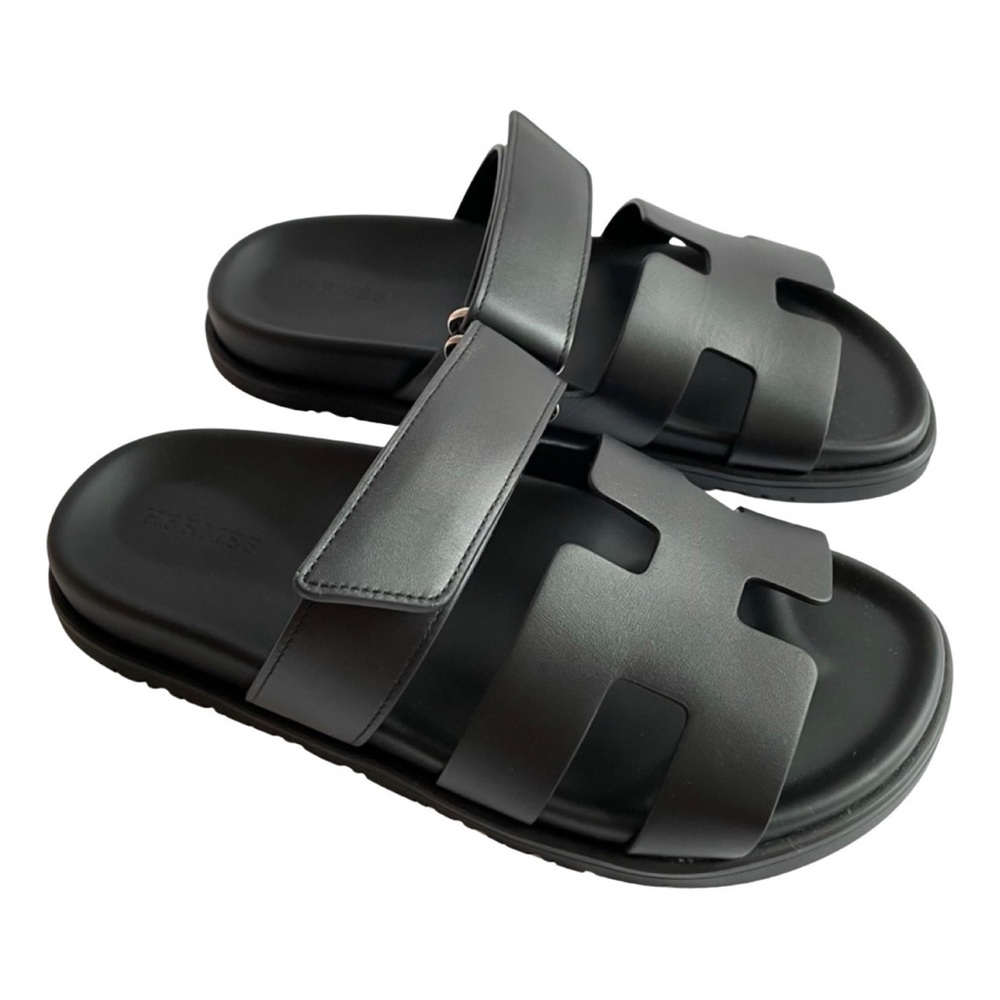 Hermes chypre sandals black size 37 Brand new in box